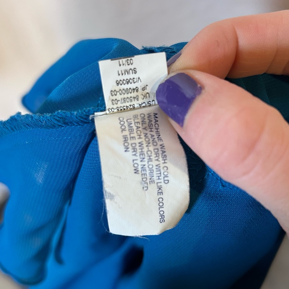 GAP Royal Blue Tiered Ruffle Camisole - Picture 5 of 6